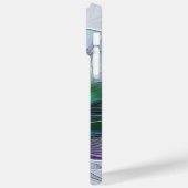 Paarse groene bloem Moderne Abstracte Kunstfractal Case-Mate iPhone Case (Achterkant / Links)