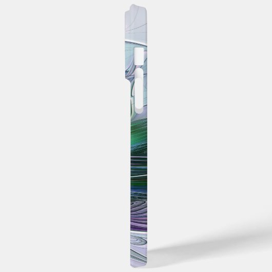 Paarse groene bloem Moderne Abstracte Kunstfractal Case-Mate iPhone Case (Achterkant / Links)