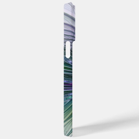 Paarse groene bloem Moderne Abstracte Kunstfractal Case-Mate iPhone Case (Achterkant / Rechts)