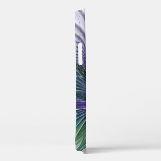 Paarse groene bloem Moderne Abstracte Kunstfractal Case-Mate iPhone Case (Achterkant / Rechts)