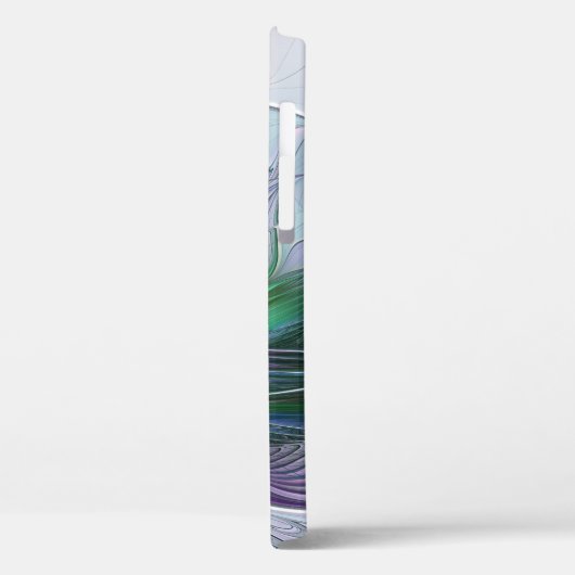 Paarse groene bloem Moderne Abstracte Kunstfractal Case-Mate iPhone Case (Achterkant / Links)