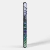 Paarse groene bloem Moderne Abstracte Kunstfractal Case-Mate iPhone Case (Achterkant / Rechts)
