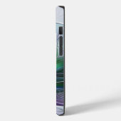 Paarse groene bloem Moderne Abstracte Kunstfractal Case-Mate iPhone Case (Achterkant / Links)