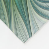 Paarse groene bloem Moderne Abstracte Kunstfractal Fleece Deken (Hoek)