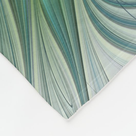 Paarse groene bloem Moderne Abstracte Kunstfractal Fleece Deken (Hoek)