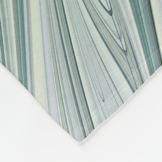 Paarse groene bloem Moderne Abstracte Kunstfractal Fleece Deken (Hoek)