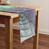 Paarse groene bloem Moderne Abstracte Kunstfractal Korte Tafelloper (Voorbeeld)