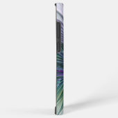 Paarse groene bloem Moderne Abstracte Kunstfractal Samsung Galaxy Hoesje (Rechterkant)