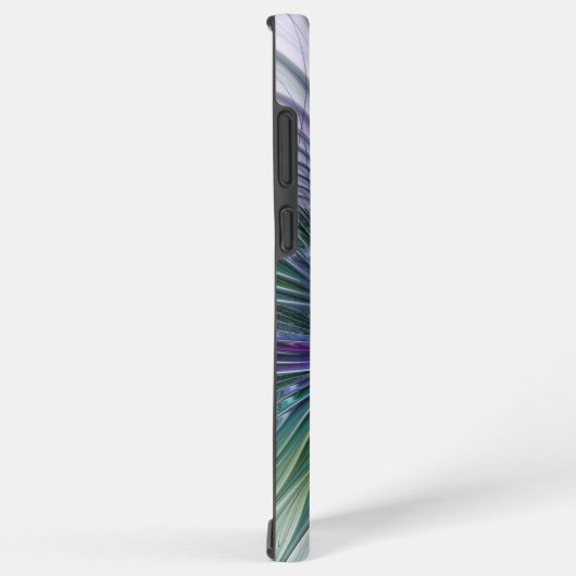 Paarse groene bloem Moderne Abstracte Kunstfractal Samsung Galaxy Hoesje (Rechterkant)