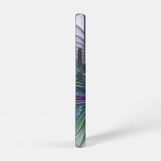 Paarse groene bloem Moderne Abstracte Kunstfractal Samsung Galaxy Hoesje (Rechterkant)