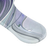 Paarse groene bloem Moderne Abstracte Kunstfractal Snijplank (Hoek)