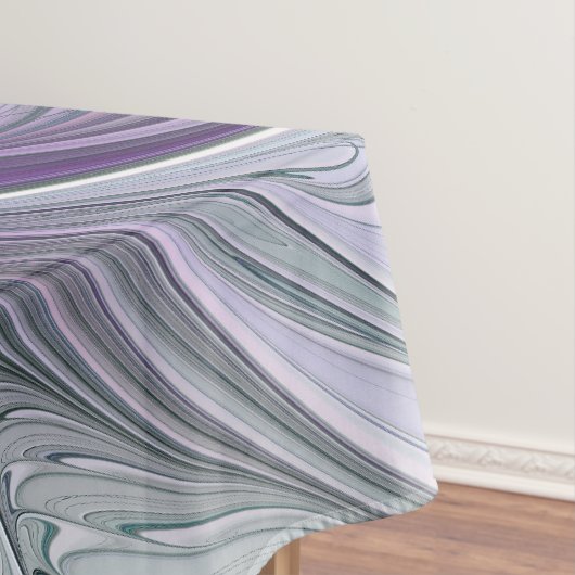 Paarse groene bloem Moderne Abstracte Kunstfractal Tafelkleed (Voorbeeld)