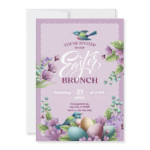 Paarse Groene  Bloemen Paasbrunch