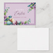 Paarse Groene Bloemen Pasen Notitiekaartje (Voorkant / Achterkant)