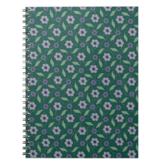 paarse & groene bloemige notitieboek