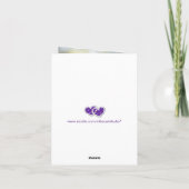 Paarse, groene bloemige trouw-FOTO bedankkaart (Achterkant)