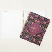 Paarse groene bloemige William Morris elegante mon Planner (Display)