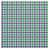 Paarse & Groene Bright Gingham Plaid/Tartan Stof (Swatch)