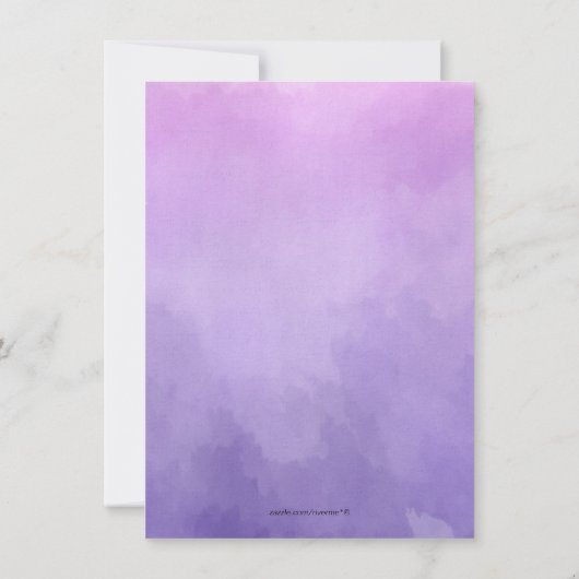 Paarse Groene Cactus Succulent Vrijgezellenfeest Kaart (Achterkant)