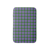 Paarse Groene Checker Diamantpatroon Badmat (Voorkant Verticaal)