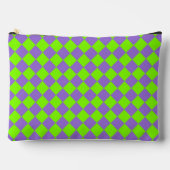Paarse Groene Checker Diamantpatroon Etui (Voorkant)