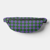 Paarse Groene Checker Diamantpatroon Heuptasje (Liggend)