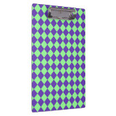 Paarse Groene Checker Diamantpatroon Klembord (Rechts)