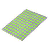 Paarse Groene Checker Diamantpatroon Notitieblok (Schuin)