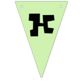 Paarse Groene Crayon Art Supplies Verjaardagsfeest Vlaggetjes (Tweede vlag)