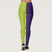 Paarse & Groene Deco Reversi Jester Leggings (Achterkant)