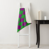 Paarse & Groene Diamant Glitter Sherpa Deken (In situ)