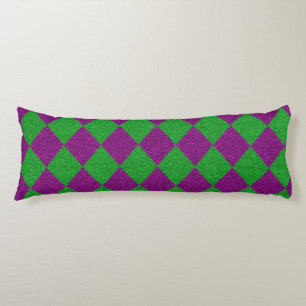 Paarse & Groene Diamant Glitters Lichaamskussen