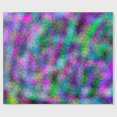 Paarse, groene en blauwe kunstblauw cadeaupapier (Vlak)