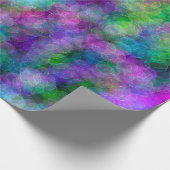 Paarse, groene en blauwe kunstblauw cadeaupapier (Hoek)