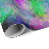 Paarse, groene en blauwe kunstblauw cadeaupapier (Rol Hoek)