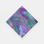 Paarse, groene en blauwe kunstmarmer servet (Hoek)