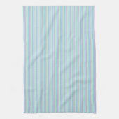 Paarse groene en blauwe pastel gestreept theedoek (Verticaal)