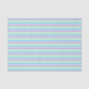 Paarse, groene en blauwe pastelstrepen tissuepapier