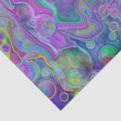 Paarse, groene en blauwe vette kunst Bokeh Marble Tissuepapier (Detail)