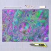 Paarse, groene en blauwe vette kunst Bokeh Marble Tissuepapier (Craft)