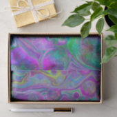 Paarse, groene en blauwe vette kunst Bokeh Marble Tissuepapier (Geschenk)