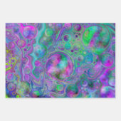 Paarse, groene en blauwe vlecht Abstracte feestdag Inpakpapier Vel (Voorkant 2)