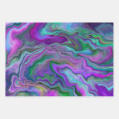 Paarse, groene en blauwe vlecht Abstracte feestdag Inpakpapier Vel (Voorkant)