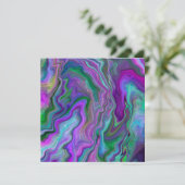 Paarse, groene en blauwe Vloeibare Kunst Dank u (Staand voorkant)