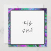 Paarse, groene en blauwe Vloeibare Kunst Dank u (Achterkant)