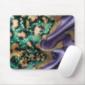 Paarse groene en gouden glans Mardi Gras vibes Muismat (Met muis)