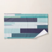 Paarse, groene en turquoise Abstracte strepen Bad Handdoek (Handdoek)