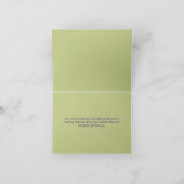 Paarse, groene en witte bedankbriefje Kaart (Binnen)