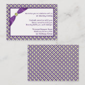 Paarse, groene en witte Polka Dot Behuizing Kaart (Voorkant / Achterkant)