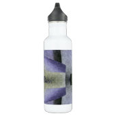 Paarse groene en zwarte kunst Deco Abstract Waterfles (Rechts)